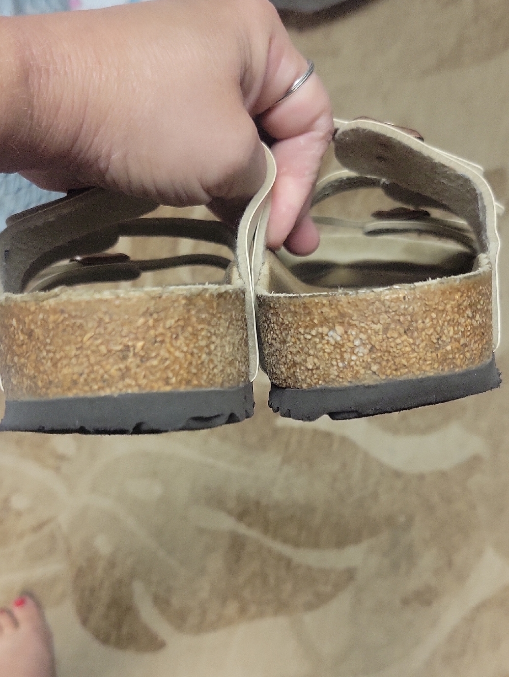 Birkenstock Triple-Buckle Sandals in Cream - Picture 3 of 5